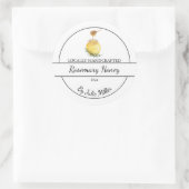 Simple Homemade Rosemary infused Honey Label ラウンドシール (バッグ)