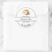 Simple Homemade Turmeric Tea Label ラウンドシール (バッグ)