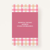 Simple Hospital Employee Logo Pink Photo ID バッジ (裏面)