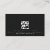 Simple Hotel Logo Name with Job Title Qr Code 名刺 (裏面)