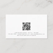 Simple Hotel Logo Name with Job Title Qr Code 名刺 (裏面)
