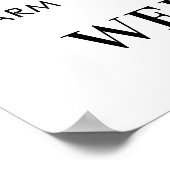 Simple Hotel Welcome Sign Logo & Name Any Color ポスター (角)