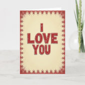 Simple I Love You Patterned Card カード (正面)