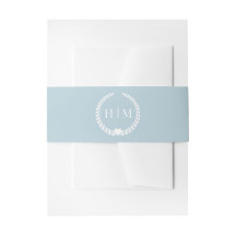 Simple Icy Winter Blue Monogram