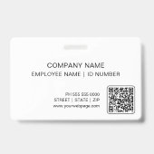 Simple Identification Logo Photo Employee バッジ (Back)