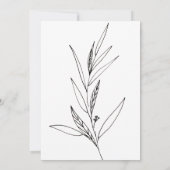Simple Illustrated Foliage Nuestra Boda Wedding 招待状 (裏面)