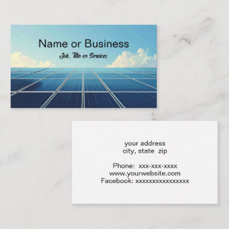 Simple image of a solar panel 名刺
