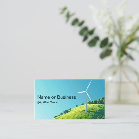 Simple image of a wind turbine 名刺 (スタンド正面)