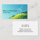 Simple image of a wind turbine 名刺 (正面/裏面)