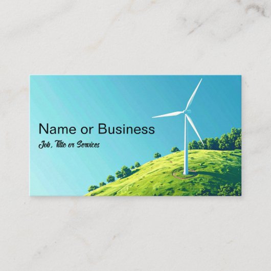 Simple image of a wind turbine 名刺 (正面)