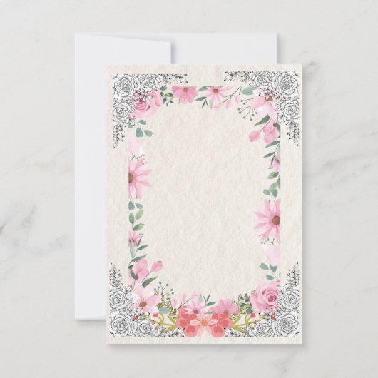 Simple Indian Wedding RSVP Card | Elegant  (裏面)