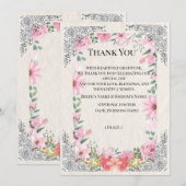 Simple Indian Wedding Thank You Card | Elegant  サンキューカード (正面/裏面)