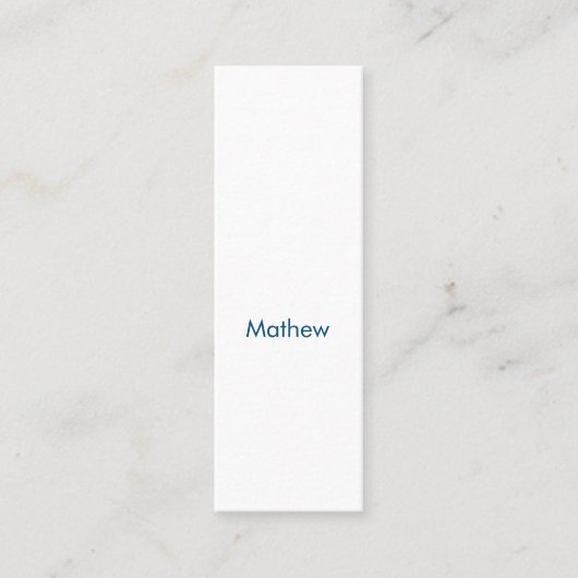 simple initial letter monogram add your name lett コーリングカード (正面)