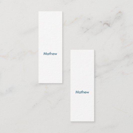 simple initial letter monogram add your name lett  コーリングカード (正面/裏面)