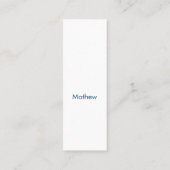 simple initial letter monogram add your name lett コーリングカード (裏面)