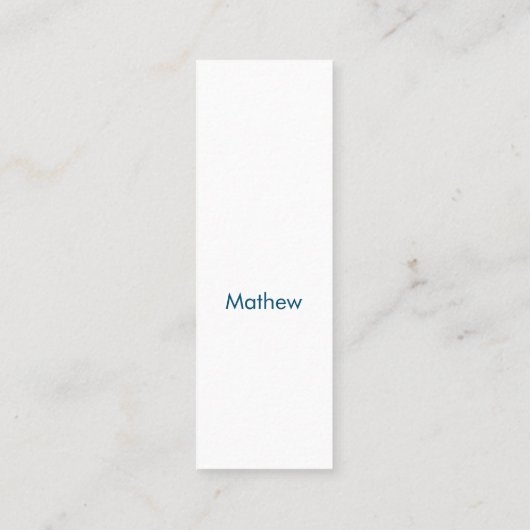 simple initial letter monogram add your name lett コーリングカード (裏面)