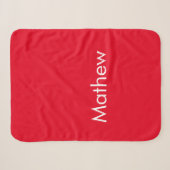 simple initial letter monogram add your name lett  シェルパブランケット (正面(横))
