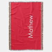simple initial letter monogram add your name lett  スローブランケット (正面縦)
