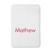 simple initial letter monogram add your name lett バスマット (正面縦)