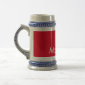 simple initial letter monogram add your name lett  ビールジョッキ (左)