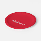 simple initial letter monogram add your name lett  ペーパープレート (アングル)