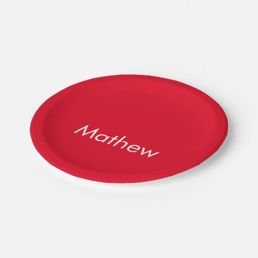 simple initial letter monogram add your name lett  ペーパープレート (アングル)