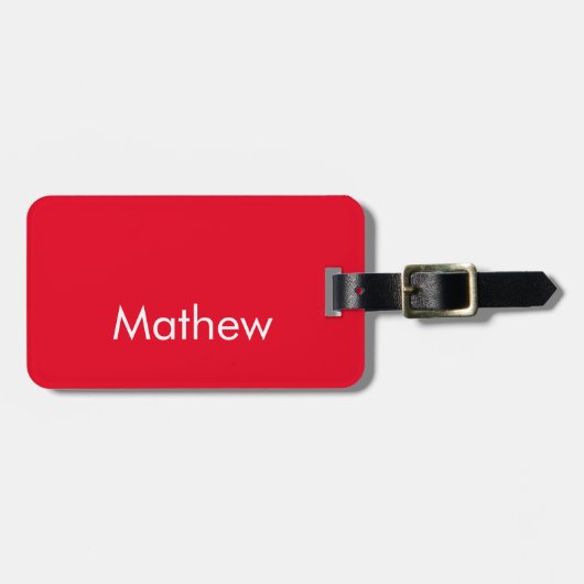 simple initial letter monogram add your name lett  ラゲッジタグ (正面横)