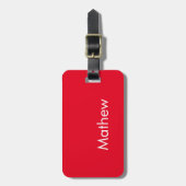 simple initial letter monogram add your name lett  ラゲッジタグ (正面縦)