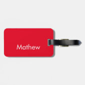 simple initial letter monogram add your name lett  ラゲッジタグ (裏面横)