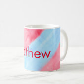 simple initial letter monogram add your name red b コーヒーマグカップ (正面右)