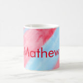 simple initial letter monogram add your name red b コーヒーマグカップ (中央)