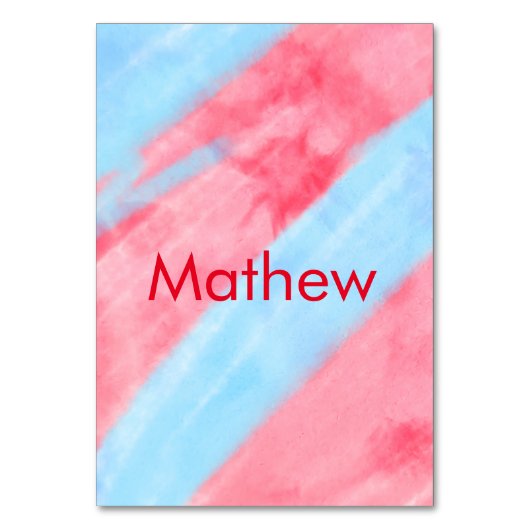 simple initial letter monogram add your name red b テーブルナンバー (正面)