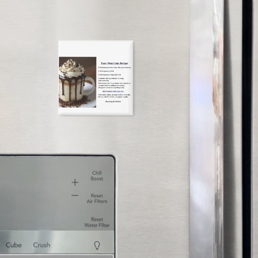 Simple Instant Mug Cake Recipe マグネット (インサイチュ (冷蔵庫))