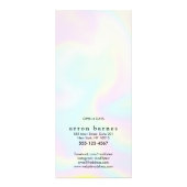 Simple Iridescent  Salon Price List Service Menu ラックカード (裏面)