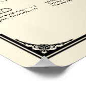 Simple Ivory Alphabetical Wedding Seating Chart ポスター (角)