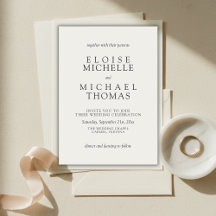 Simple Ivory Classic Wedding