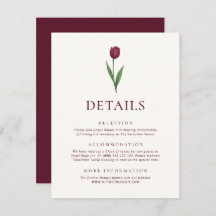 Simple Ivory Minimalist Tulip Wedding Details