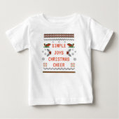 Simple Joys Ugly Sweater クリスマス 子供 こども ベビー服 ベビーTシャツ (正面)