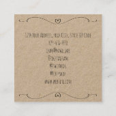 Simple Kraft Vintage Sewing Machine Hand Craft スクエア名刺 (裏面)