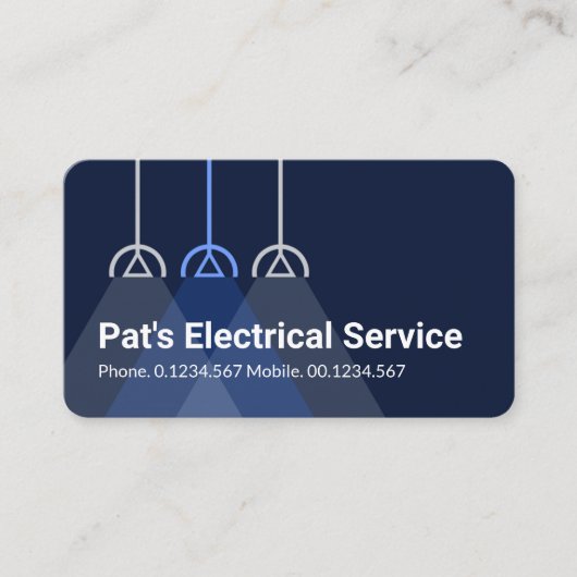 Simple Lampshade lights Powers Your Business Name 名刺 (正面)