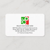 Simple Lampshade lights Powers Your Business Name 名刺 (裏面)