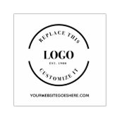 Simple Large business logo and website custom ラバースタンプ (インプリント)