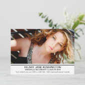 Simple Large Photo Graduation Party or Ceremony 招待状 (スタンド正面)