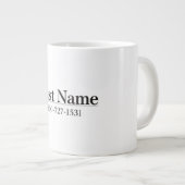 Simple Last Name Address Sign Personalized House N ジャンボコーヒーマグカップ (正面右)