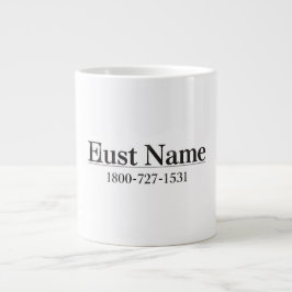 Simple Last Name Address Sign Personalized House N ジャンボコーヒーマグカップ