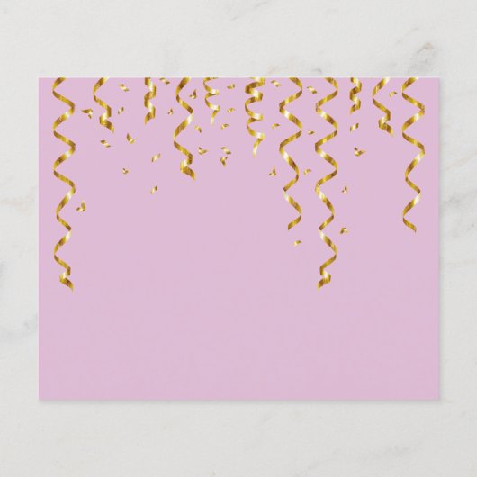 Simple Lavender  Budget Couples Shower Invitation チラシ (裏面)