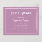 Simple Lavender  Budget Couples Shower Invitation チラシ (正面)