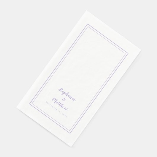 Simple Lavender Modern Minimalist Wedding Dinner (コーナー)