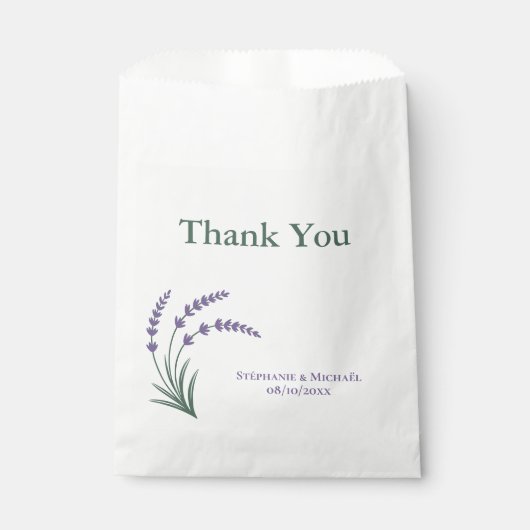 Simple Lavender Wedding フェイバーバッグ (正面)