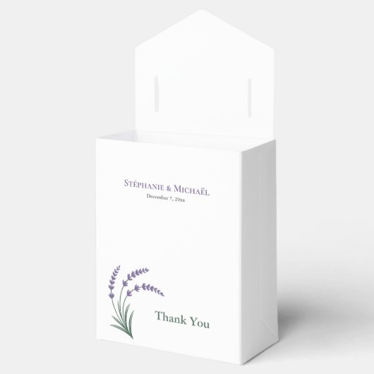 Simple Lavender Wedding フェイバーボックス (オープン)